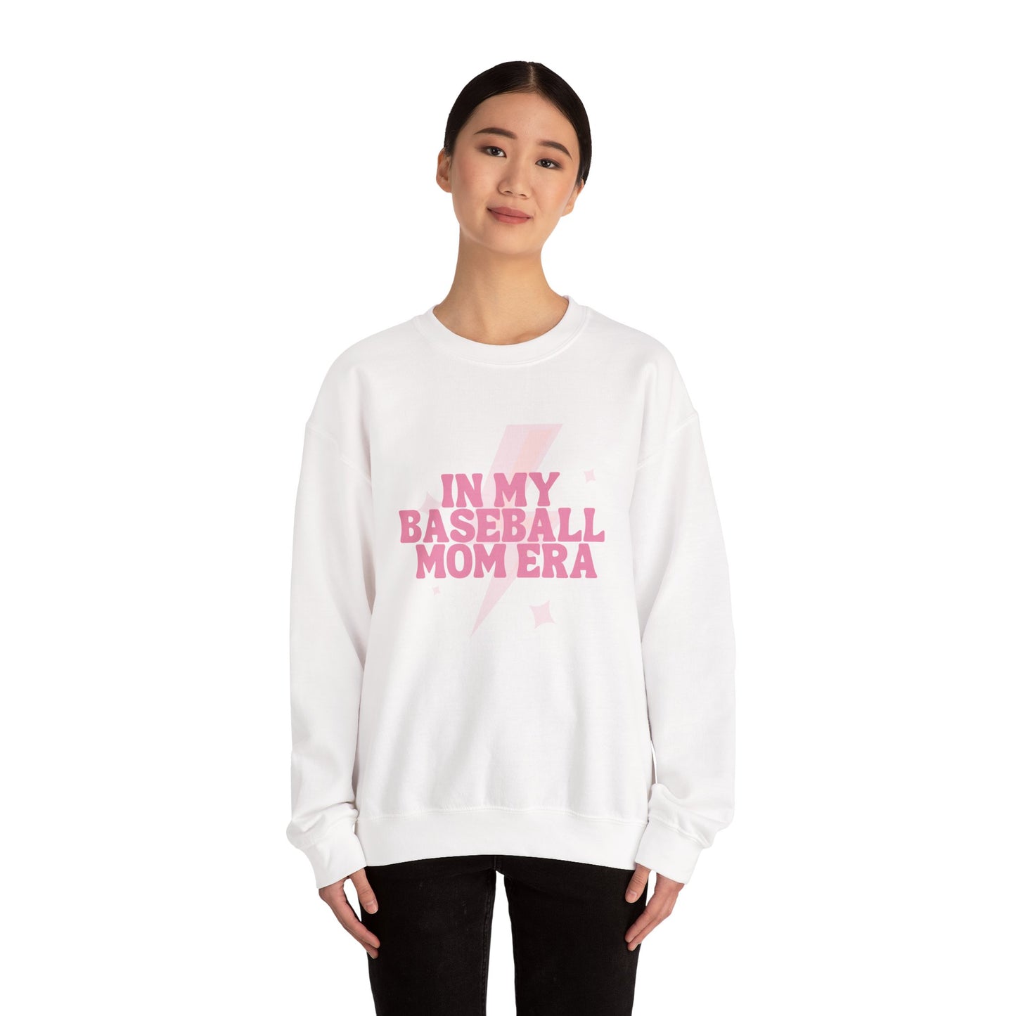 In My Baseball Mom Era | Gildan Crewneck | Spring Sweatshirt I Cute Retro Baseball for Moms