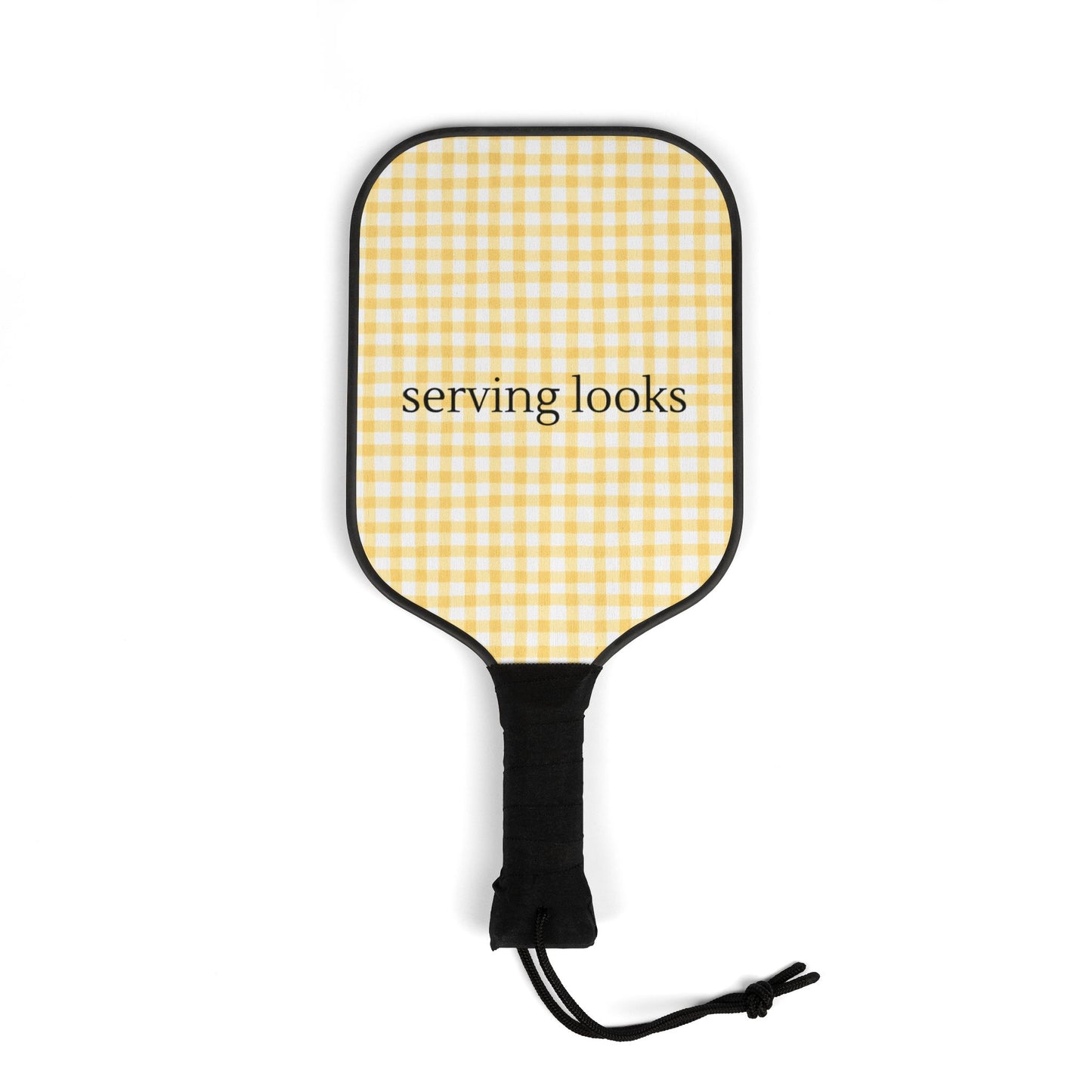 Pickleball Paddle Set - Serving Looks, Yellow Gingham, Womens Pickleball Paddle, Girls Pickleball, Funny