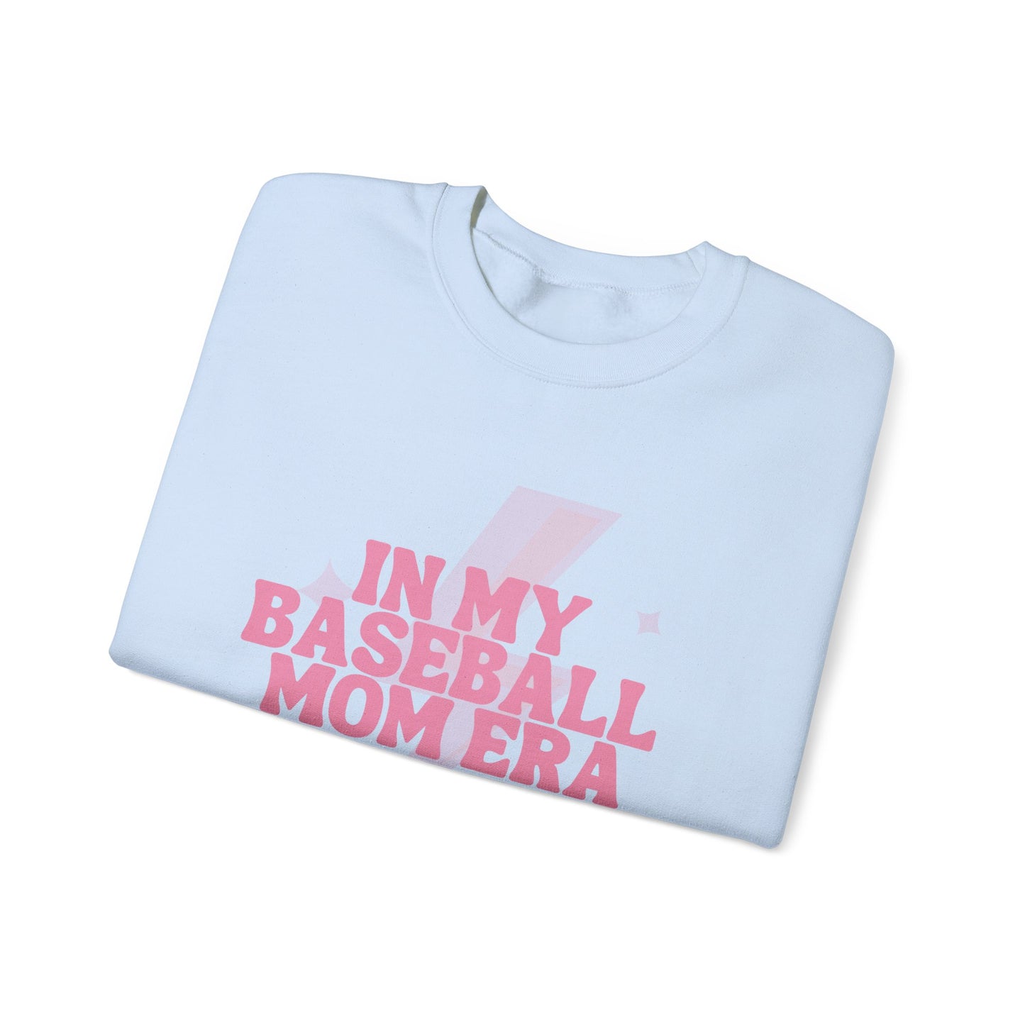 In My Baseball Mom Era | Gildan Crewneck | Spring Sweatshirt I Cute Retro Baseball for Moms
