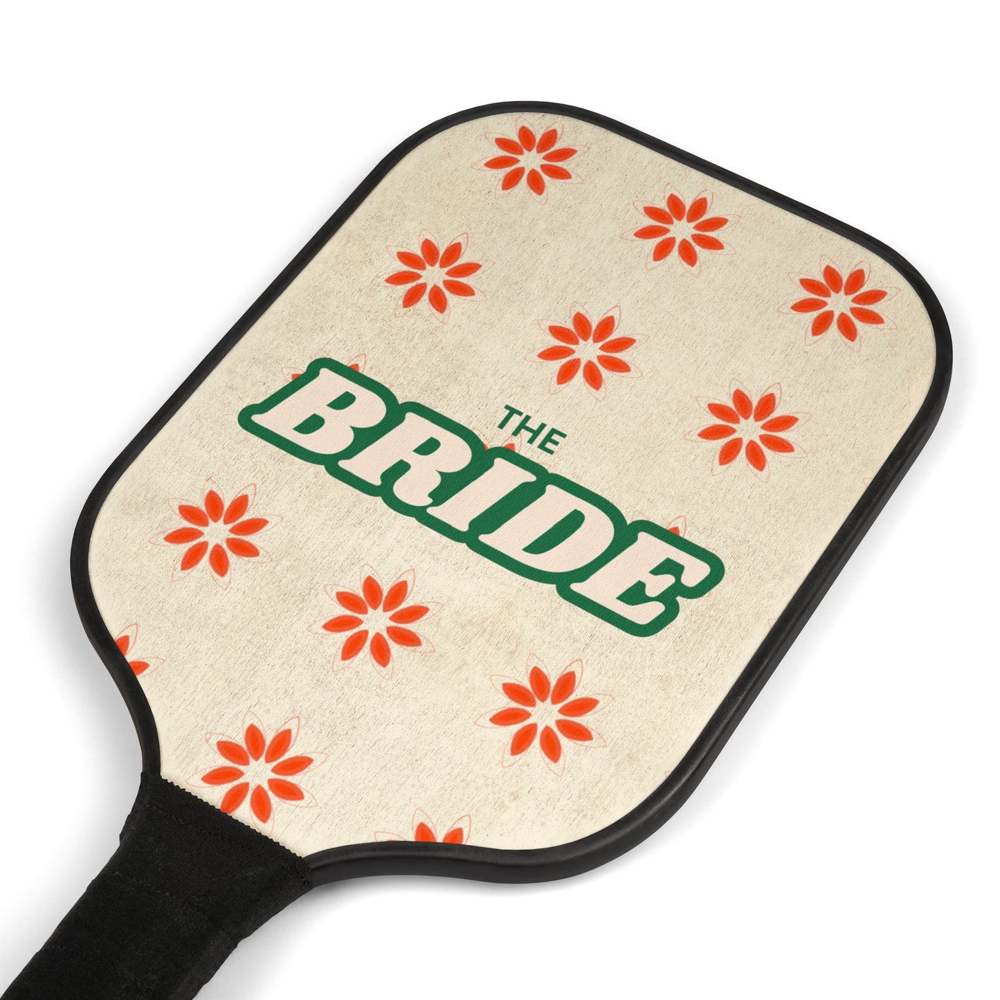 Pickleball Paddle Set - THE Bride Floral Red, Retro, Bridesmaid Pickleball Paddle, Bachelorette Pickleball