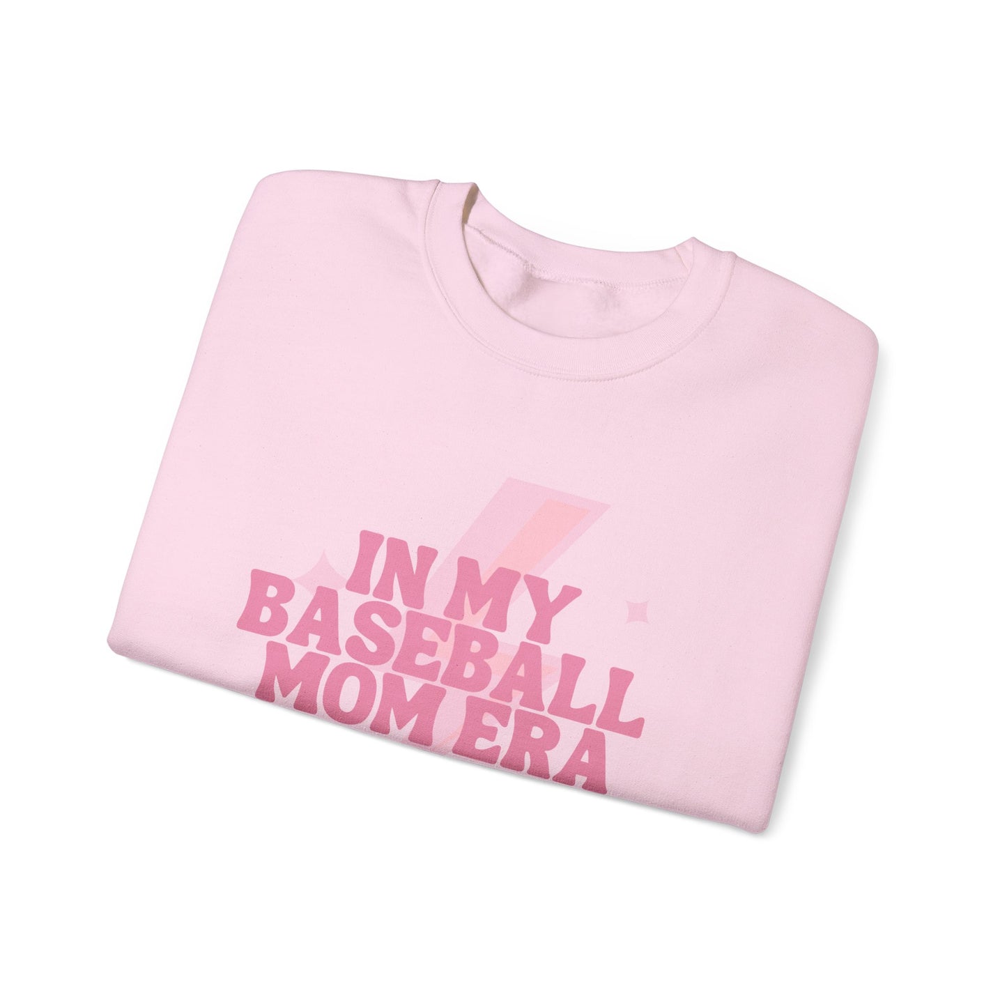 In My Baseball Mom Era | Gildan Crewneck | Spring Sweatshirt I Cute Retro Baseball for Moms