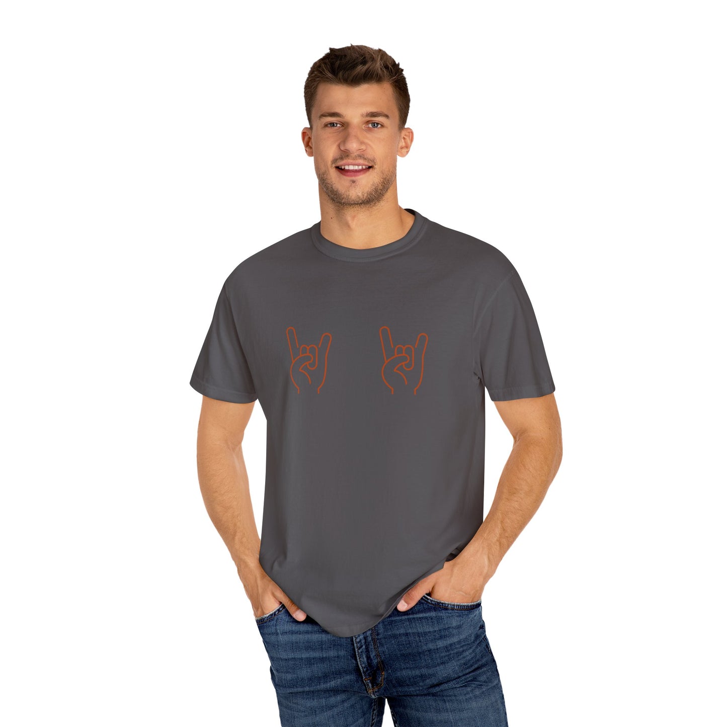 Texas Longhorns UT Gameday Garment-Dyed T-shirt with Hook Em Sign, Comfort Colors Tee