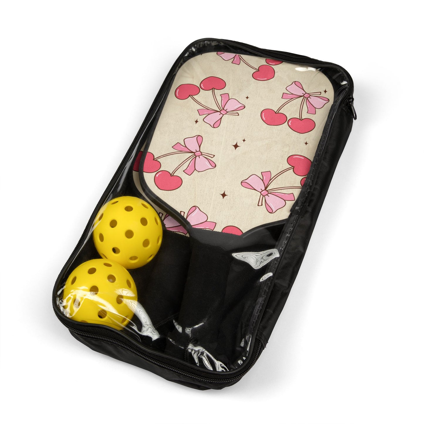 Pickleball Paddle Set - Pink Cherries and Bows, Pink Bachelorette, Womens Pickleball Paddle, Girls Pickleball, Bridesmaid