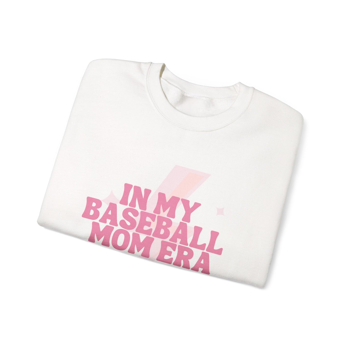 In My Baseball Mom Era | Gildan Crewneck | Spring Sweatshirt I Cute Retro Baseball for Moms