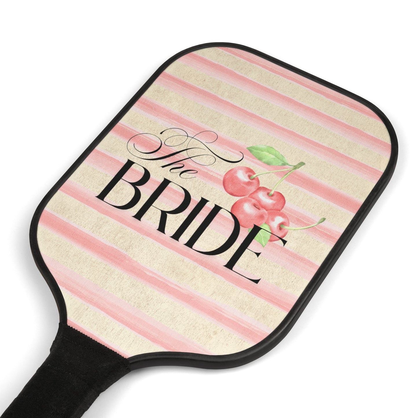 Copy of Pickleball Paddle Set - THE Bride Pink Stripes, Cherrys, Girly, Bachelorette Party Gift, Girl Bachelorette, Bridesmaid Gift