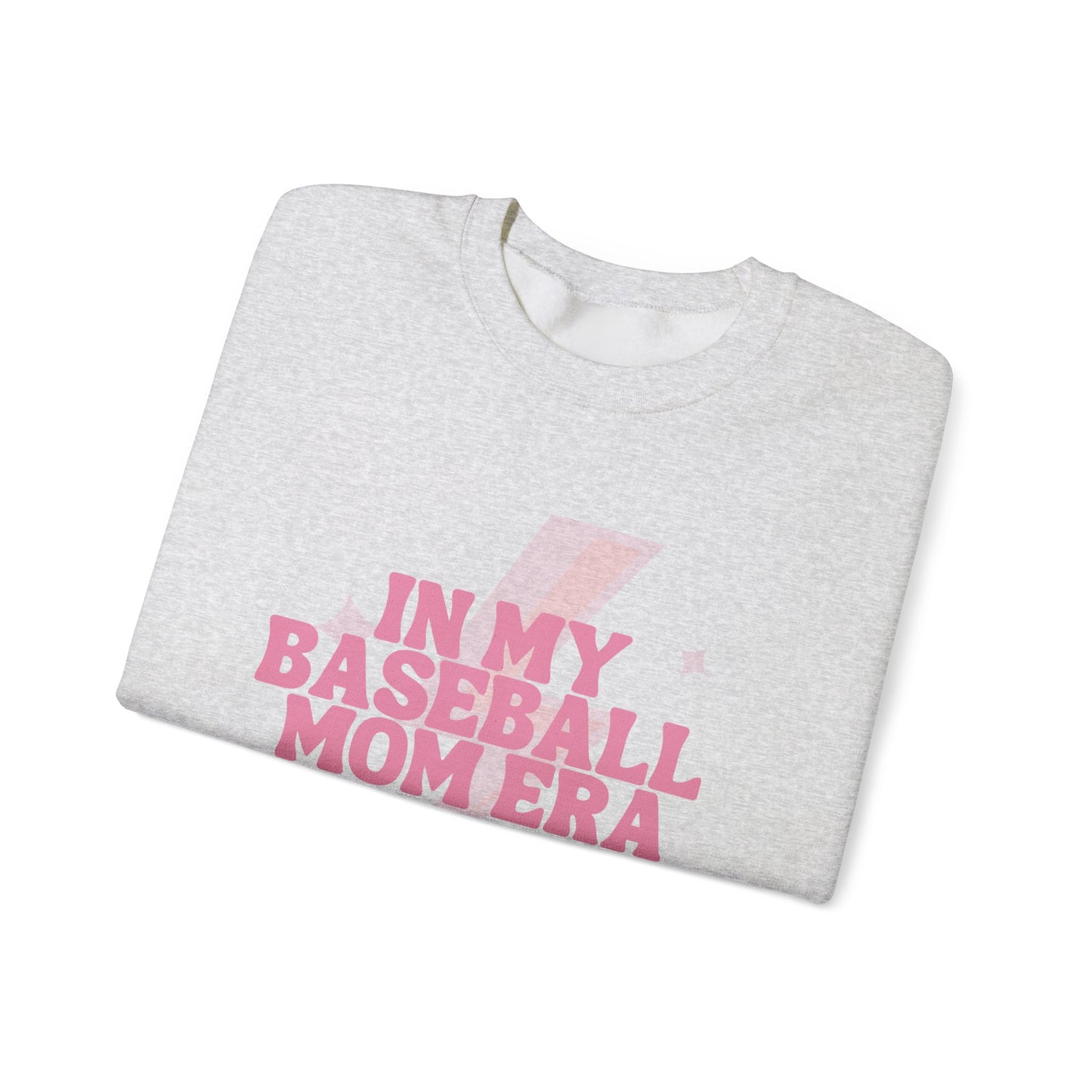 In My Baseball Mom Era | Gildan Crewneck | Spring Sweatshirt I Cute Retro Baseball for Moms