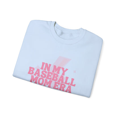 In My Baseball Mom Era | Gildan Crewneck | Spring Sweatshirt I Cute Retro Baseball for Moms