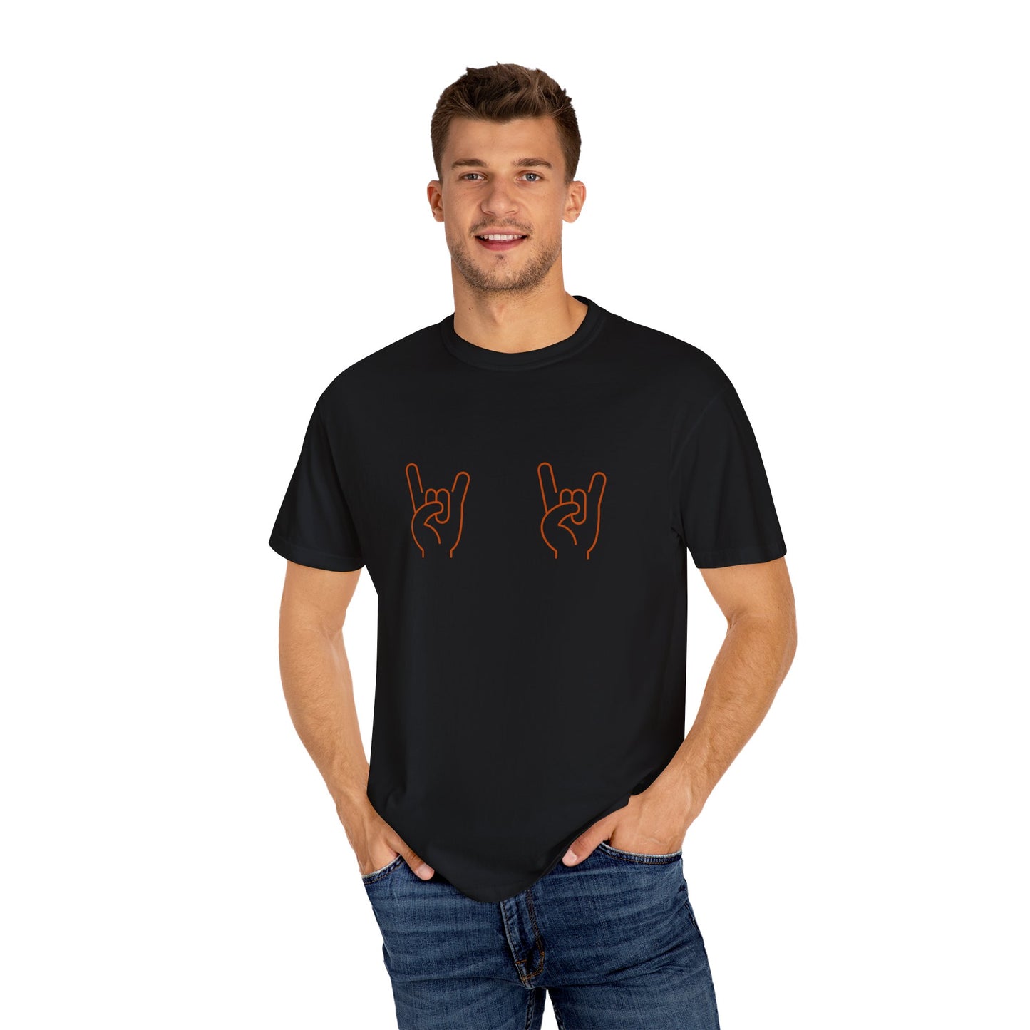 Texas Longhorns UT Gameday Garment-Dyed T-shirt with Hook Em Sign, Comfort Colors Tee