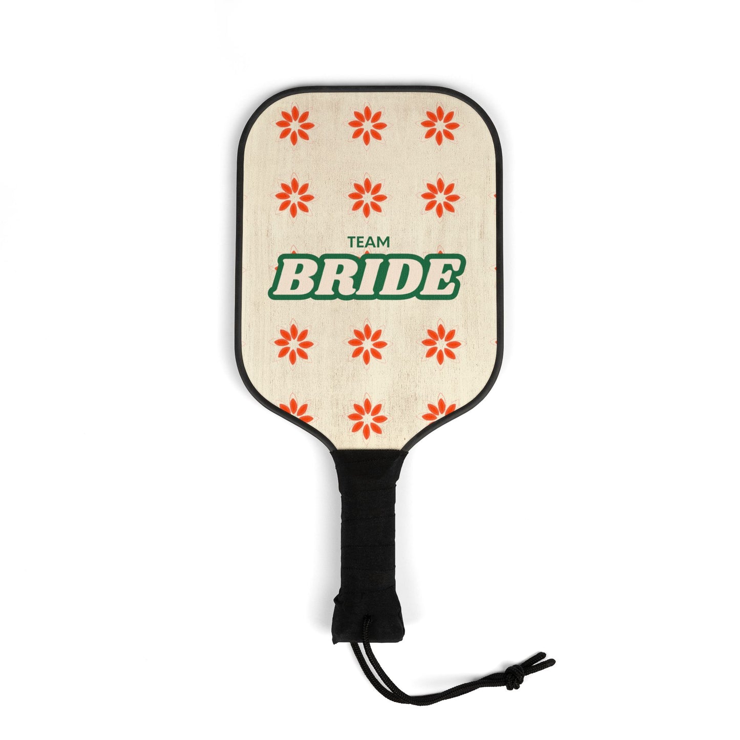 Pickleball Paddle Set - Team Bride Floral Red, Retro, Bridesmaid Pickleball Paddle, Bachelorette Pickleball