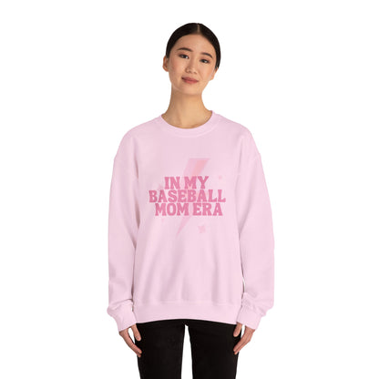 In My Baseball Mom Era | Gildan Crewneck | Spring Sweatshirt I Cute Retro Baseball for Moms