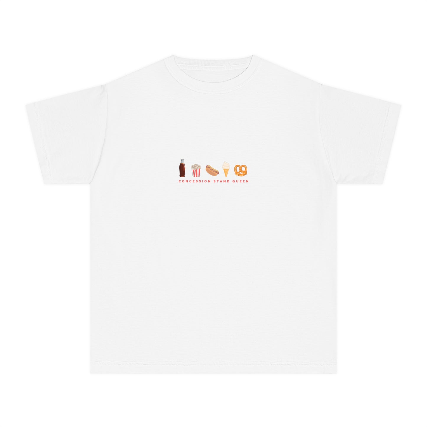 Youth "Concession Stand Queen" Tee I Retro Sibling Baseball Tee I Girls Baseball Season Tee