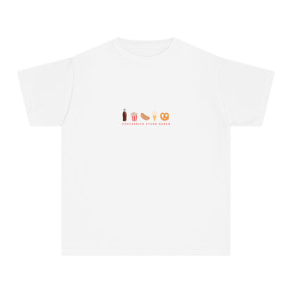 Youth "Concession Stand Queen" Tee I Retro Sibling Baseball Tee I Girls Baseball Season Tee