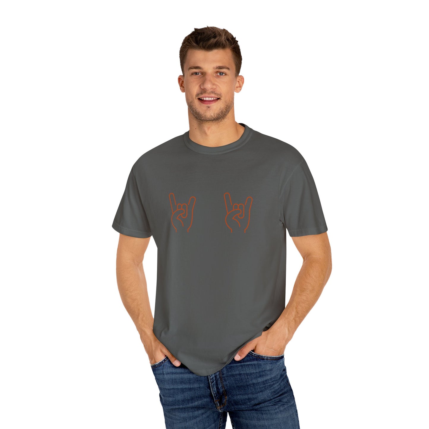 Texas Longhorns UT Gameday Garment-Dyed T-shirt with Hook Em Sign, Comfort Colors Tee