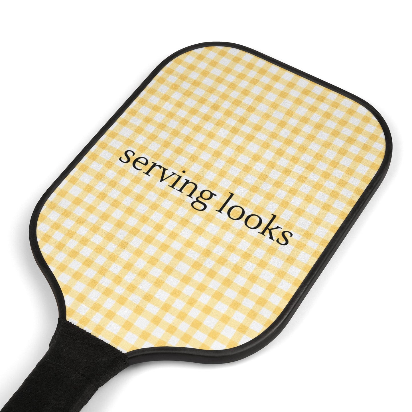 Pickleball Paddle Set - Serving Looks, Yellow Gingham, Womens Pickleball Paddle, Girls Pickleball, Funny