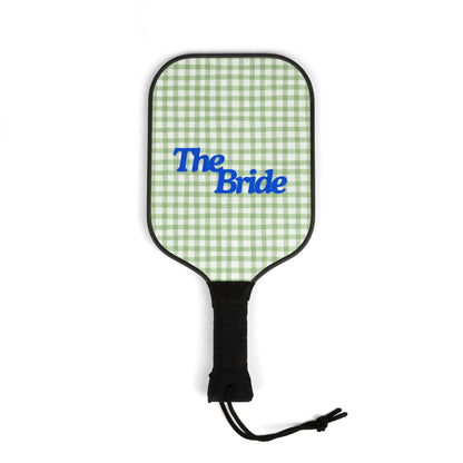 Pickleball Paddle Set - THE BRIDE, Gingham, Preppy, Bachelorette Party Gift, Girls Bachelorette, Bridesmaid Gift, Pickleball Kit