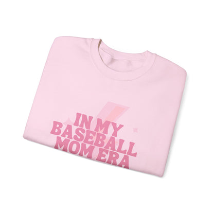 In My Baseball Mom Era | Gildan Crewneck | Spring Sweatshirt I Cute Retro Baseball for Moms