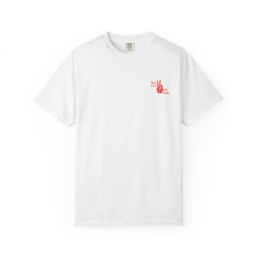Comfort Colors® "Girls Rule, Boys Drool" Peace Sign Valentine's Day Tee for Women or Girls