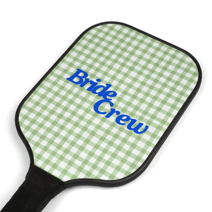 Pickleball Paddle Set - BRIDE CREW, Gingham, Preppy, Bachelorette Party Gift, Girls Bachelorette, Bridesmaid Gift, Pickleball Kit