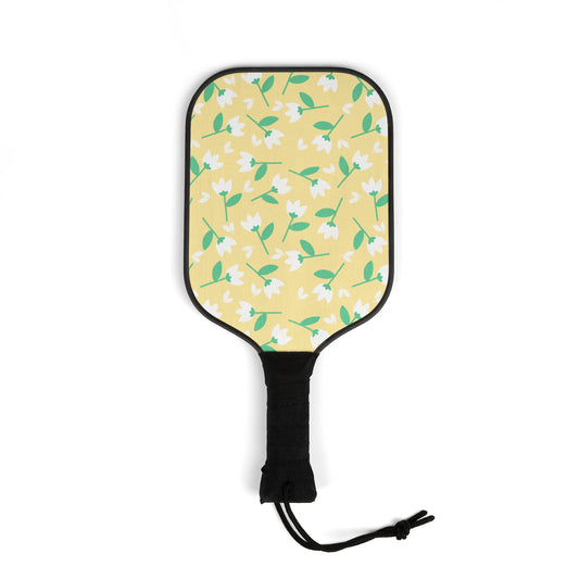 Pickleball Paddle Set - Yellow floral, Girly Pickleball, Womens Pickleball Paddle, Girls Pickleball, Cute