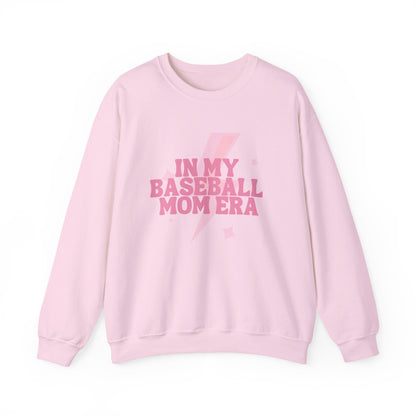 In My Baseball Mom Era | Gildan Crewneck | Spring Sweatshirt I Cute Retro Baseball for Moms
