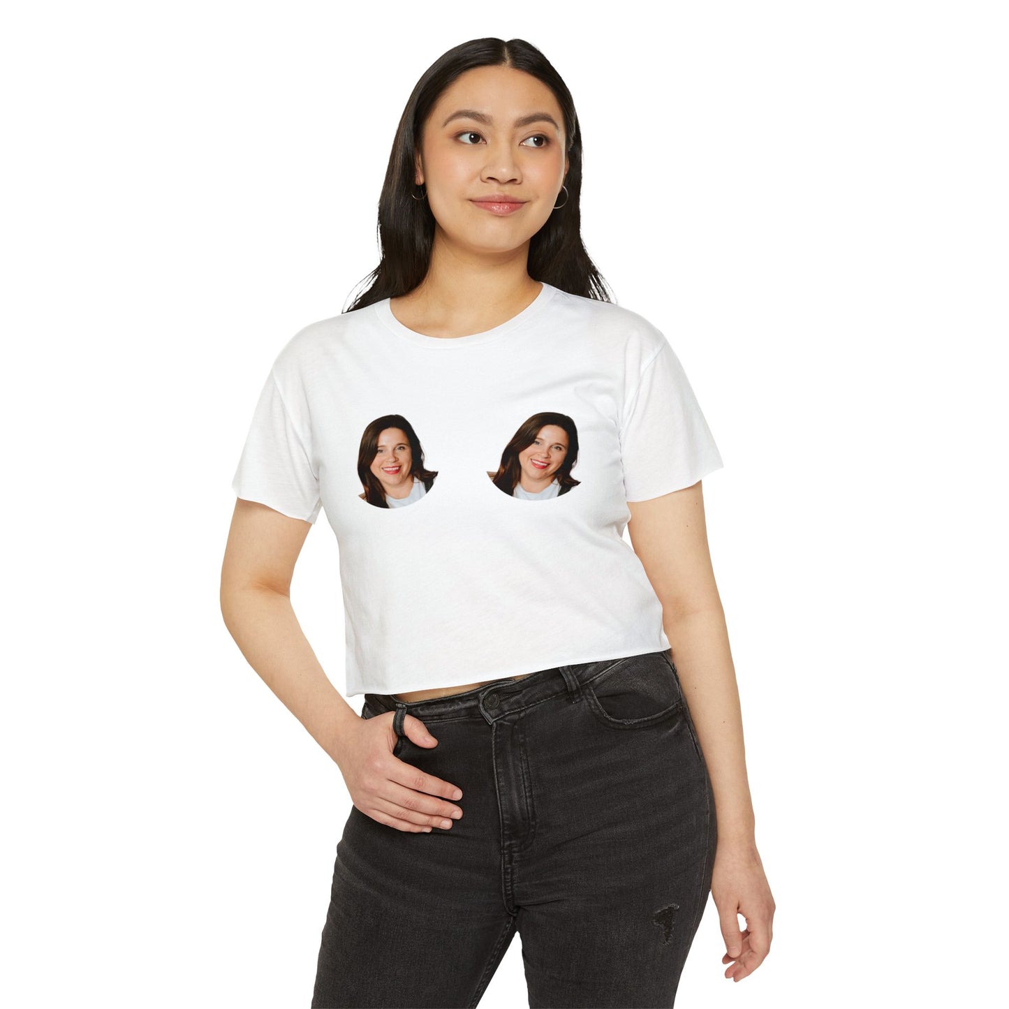 Bachelorette Crop Top, Bride and Groom Shirt, Wedding Party Apparel, Personalized Bridal Party Tee, Custom Face Top