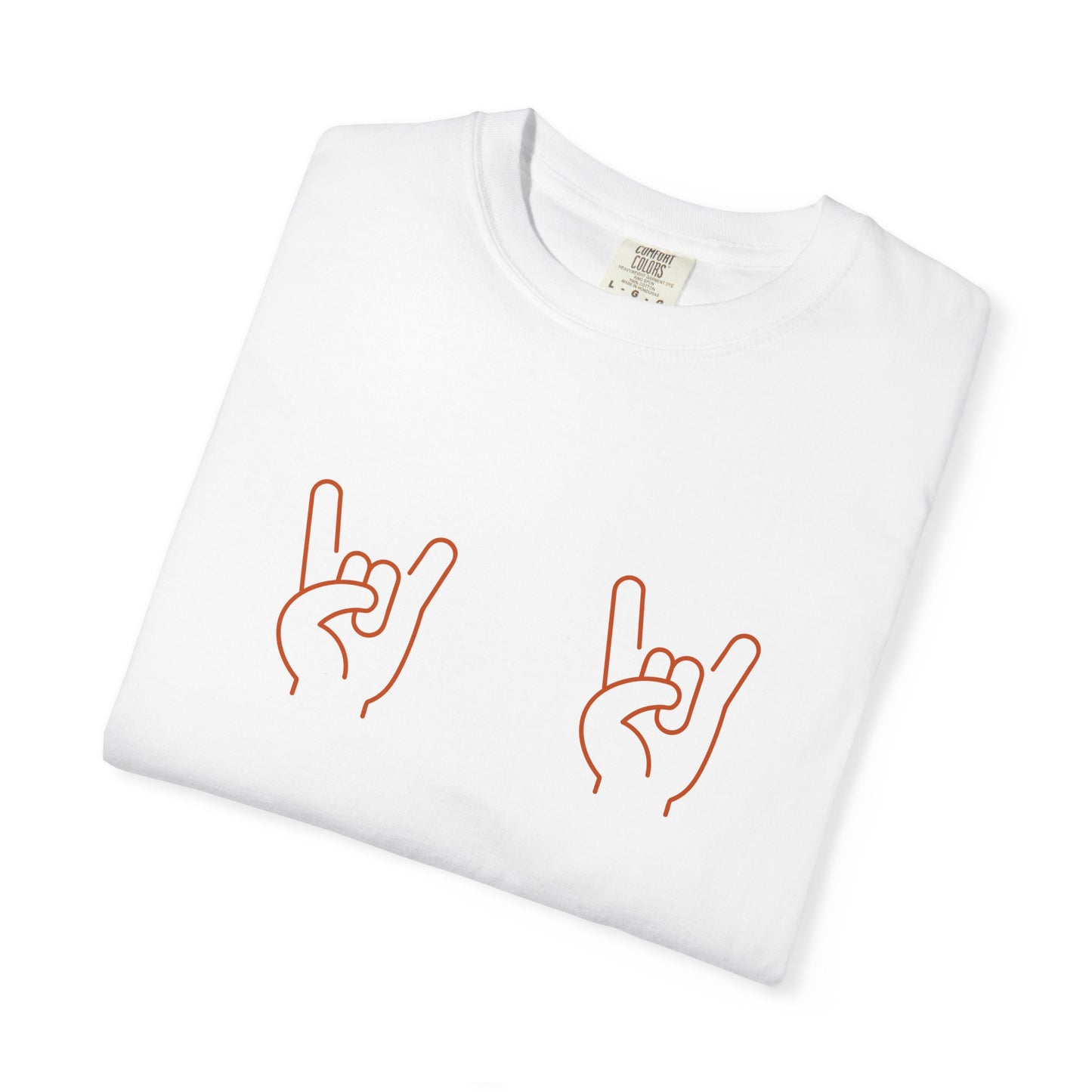 Texas Longhorns UT Gameday Garment-Dyed T-shirt with Hook Em Sign, Comfort Colors Tee