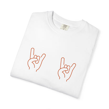 Texas Longhorns UT Gameday Garment-Dyed T-shirt with Hook Em Sign, Comfort Colors Tee