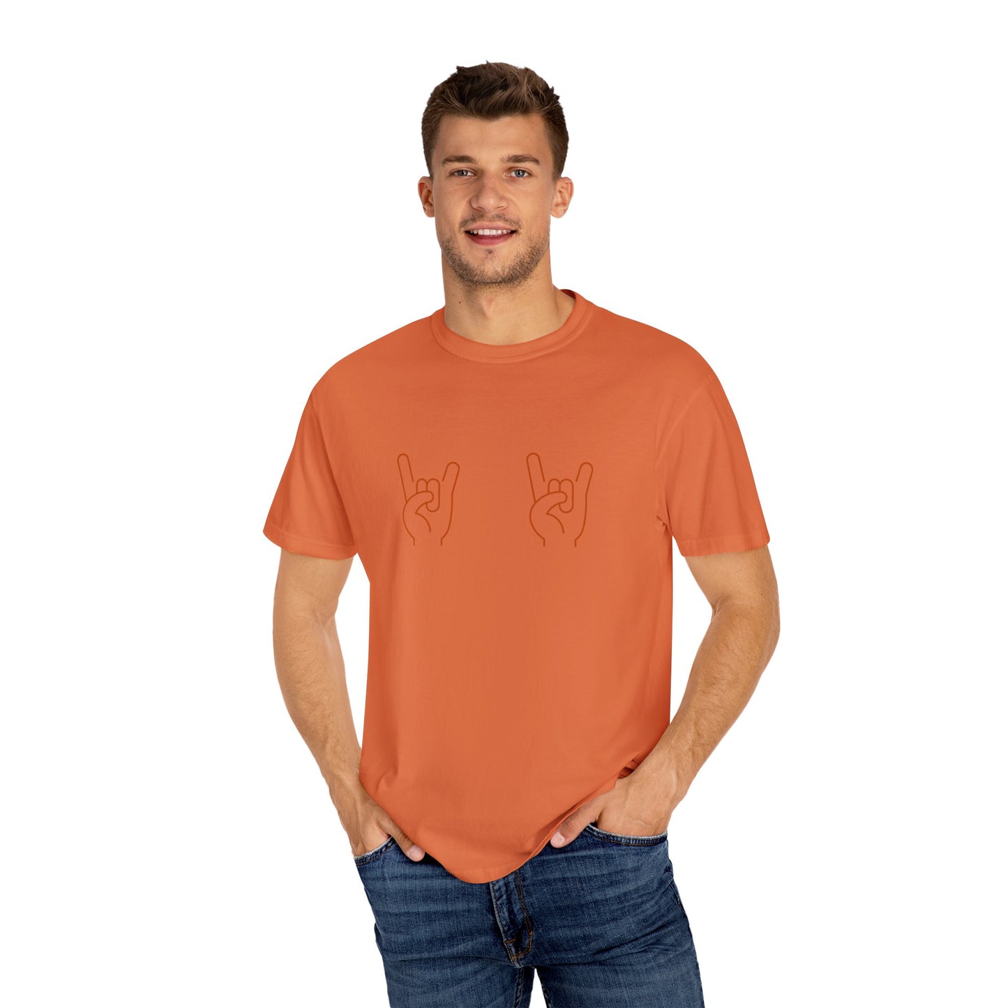 Texas Longhorns UT Gameday Garment-Dyed T-shirt with Hook Em Sign, Comfort Colors Tee