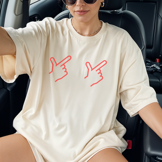 Texas Tech Red Raiders Lubbock Texas Guns Up Symbol T-Shirt, Gameday Tee, Oversized Comfort Colors Womens Shirt